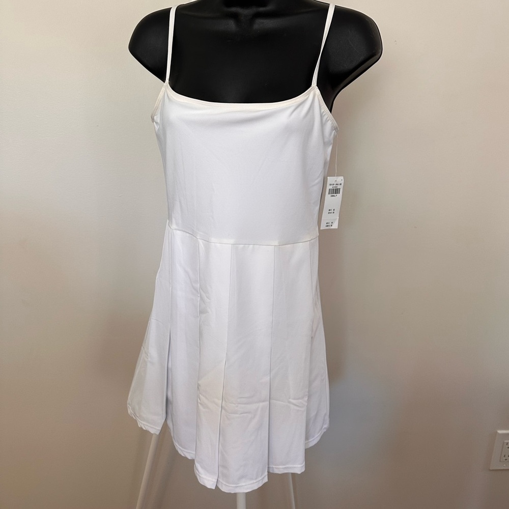 Chic White Textured Mini Dress with Spaghetti Straps